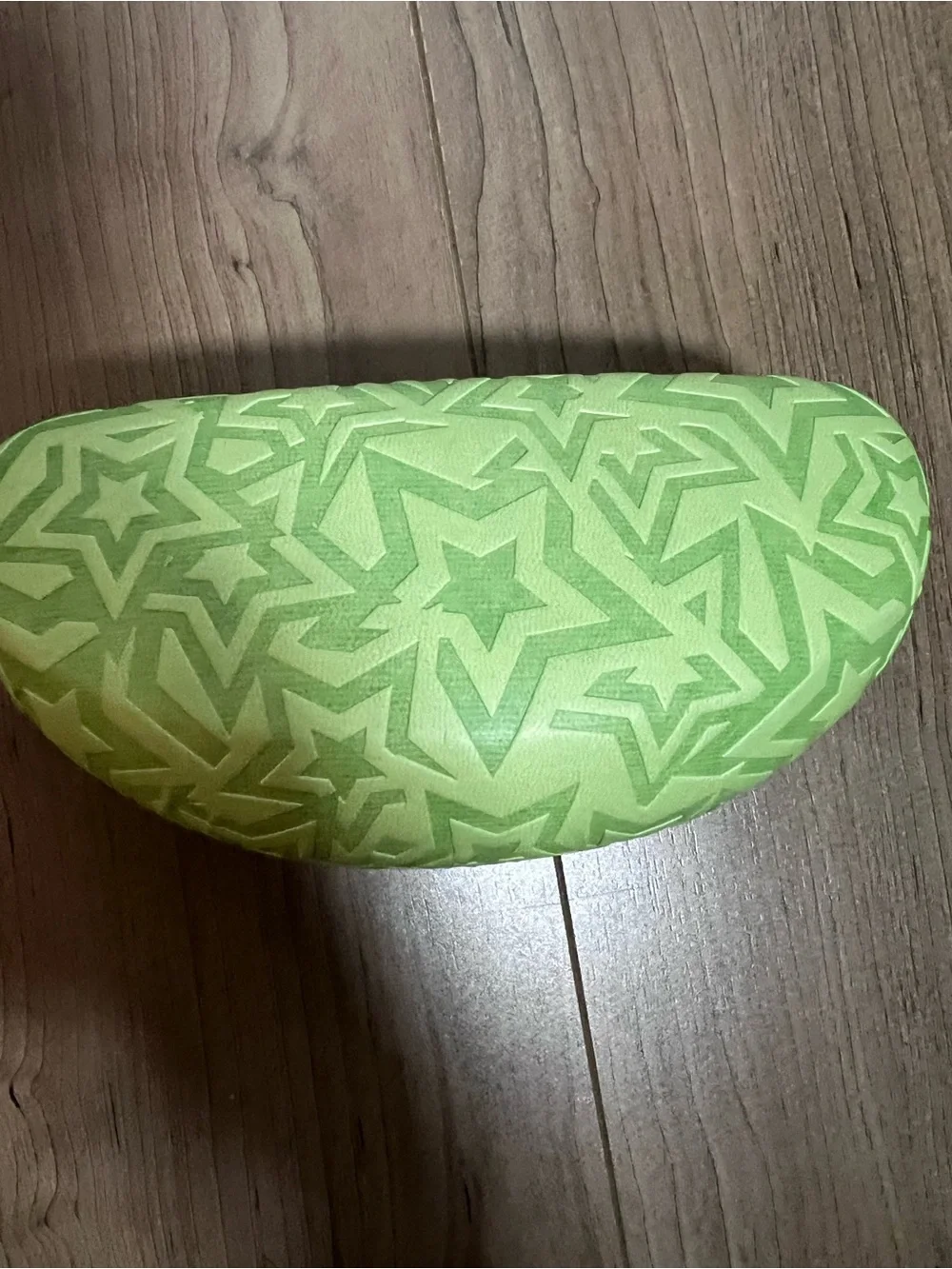 Green Star Pattern Hard Shell Sunglasses Case
